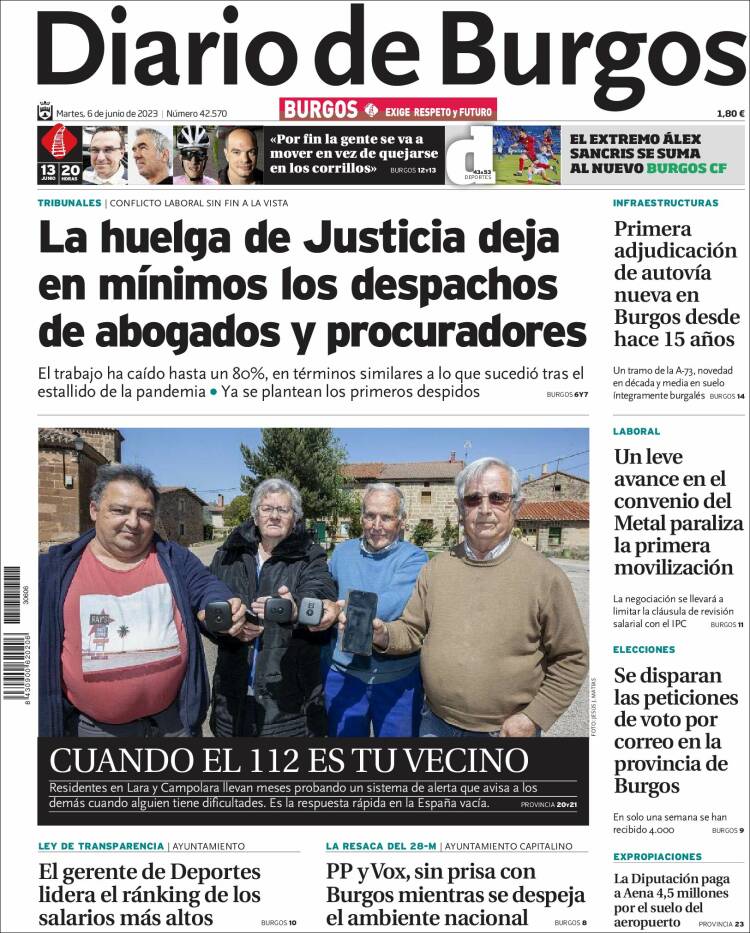 Portada de Diario de Burgos (Spain)