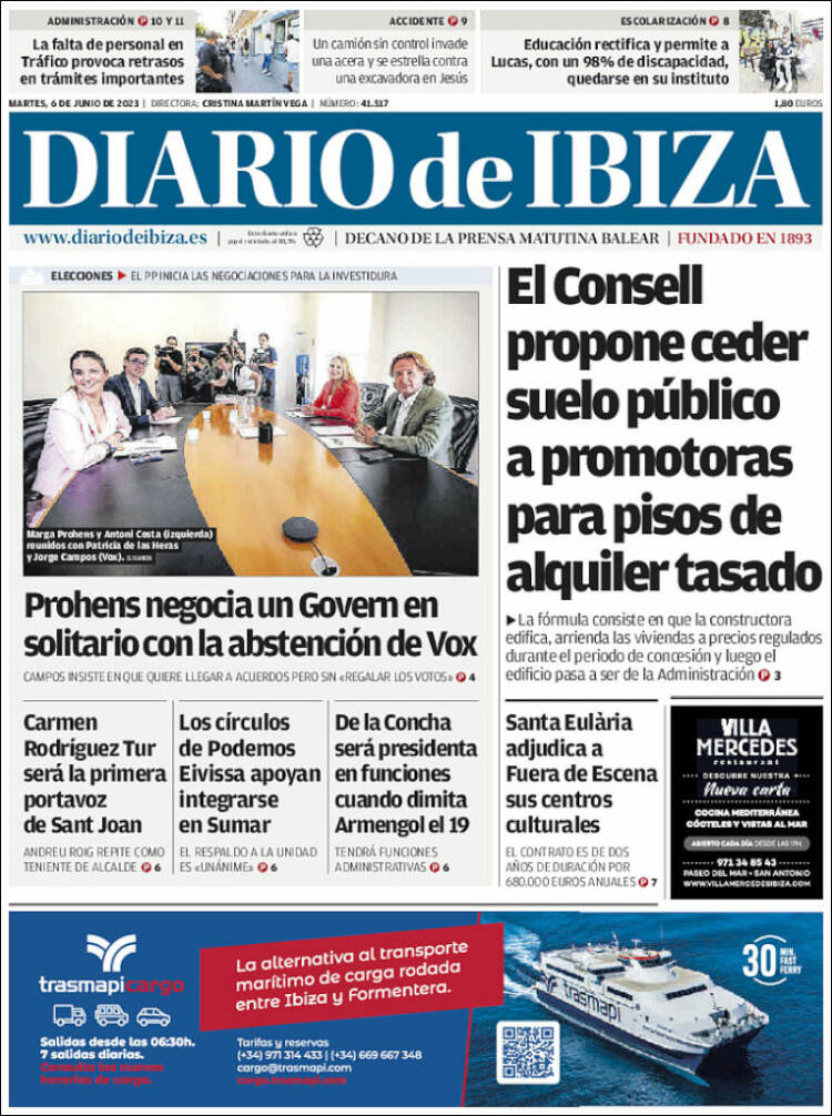Portada de Diario de Ibiza (Spain)