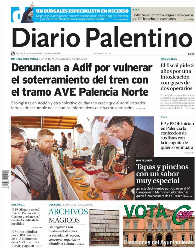 Portada de Diario Palentino (Spain)