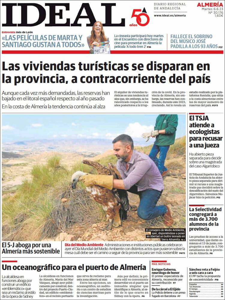 Portada de Ideal Almeria (Spain)