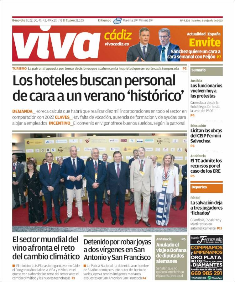 Portada de Información - Cadiz (Spain)