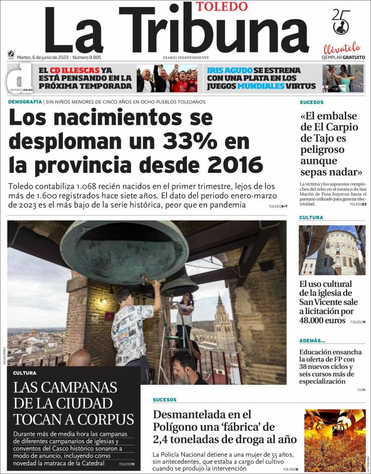 Portada de La Tribuna de Toledo (Spain)