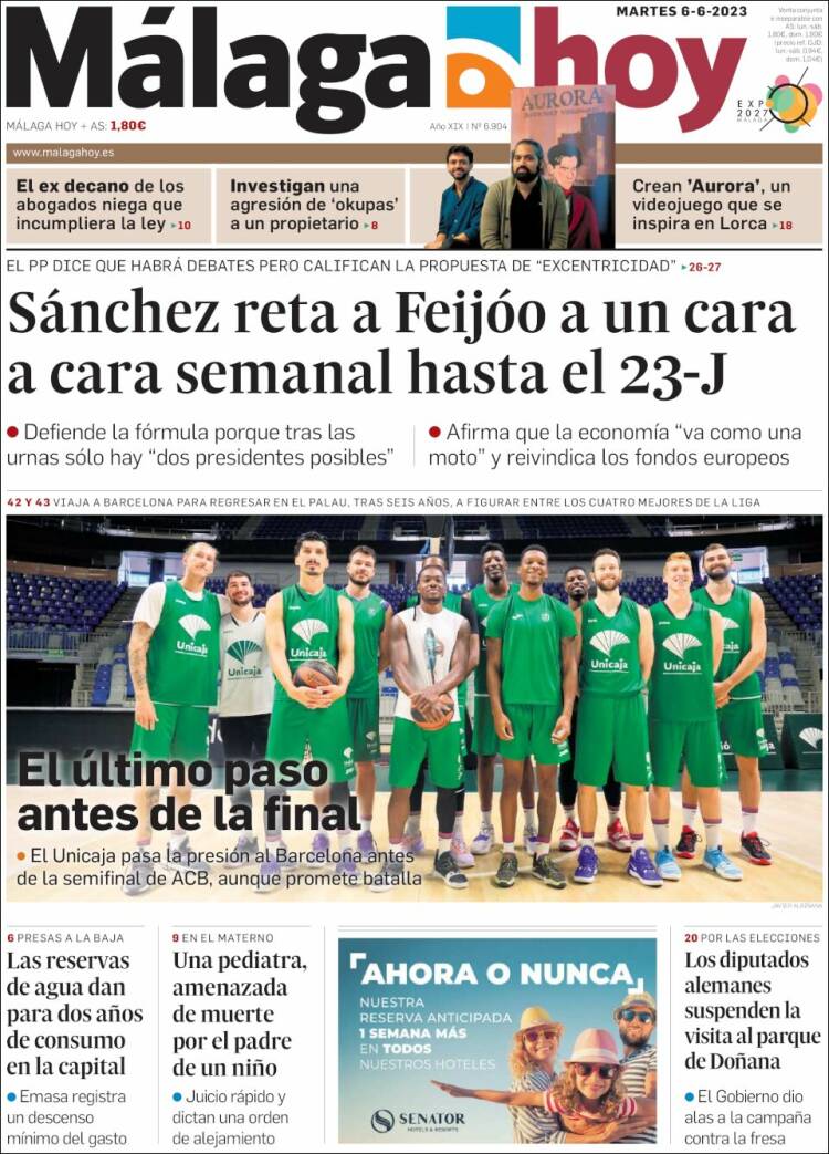 Portada de Málaga Hoy (Spain)