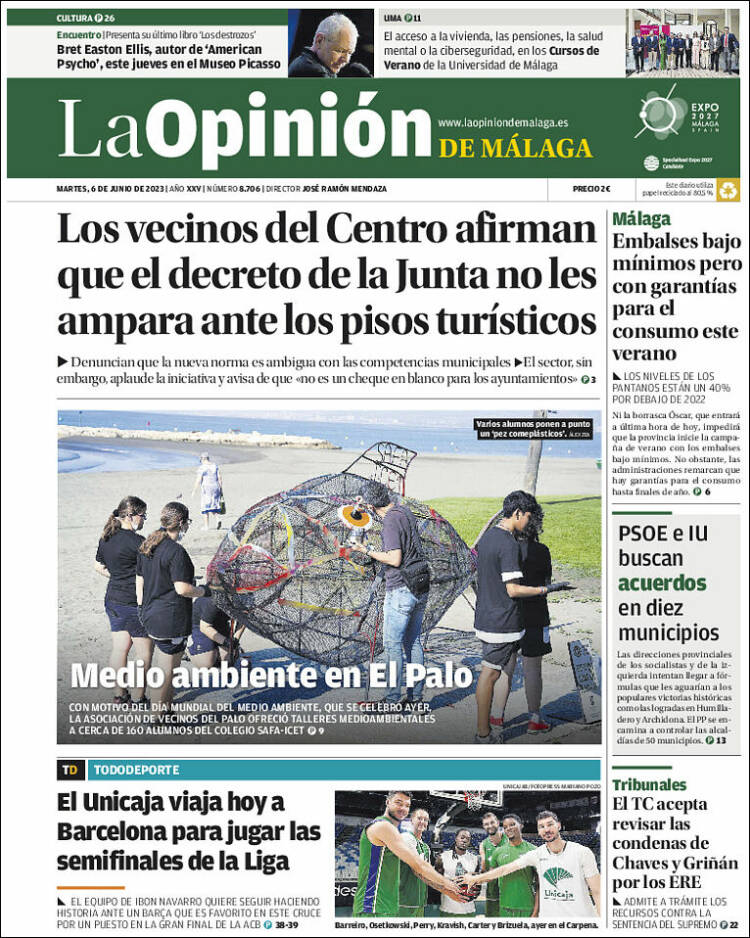 Portada de La Opinión de Málaga (Spain)