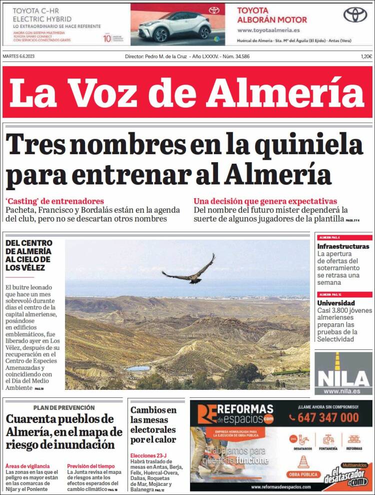 Portada de La Voz de Almería (Spain)