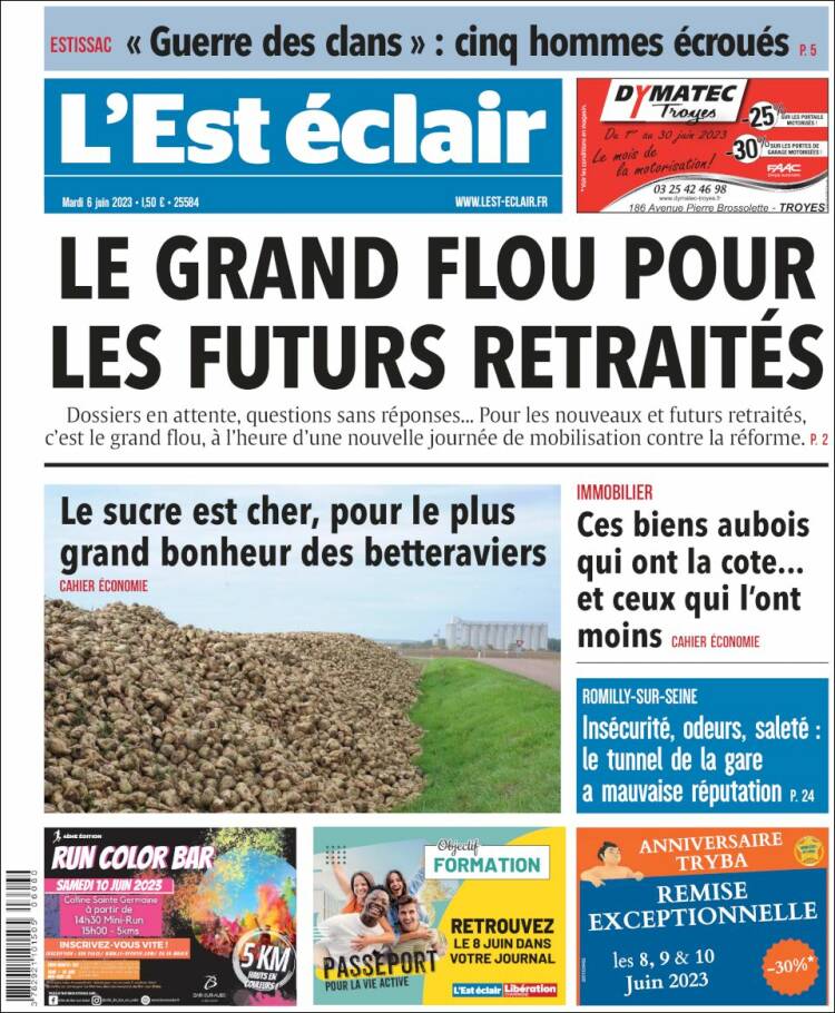 Portada de L'Est Eclair (France)