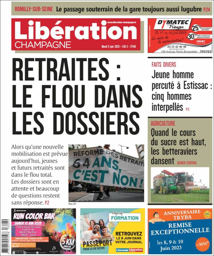 Portada de Libération Champagne (France)