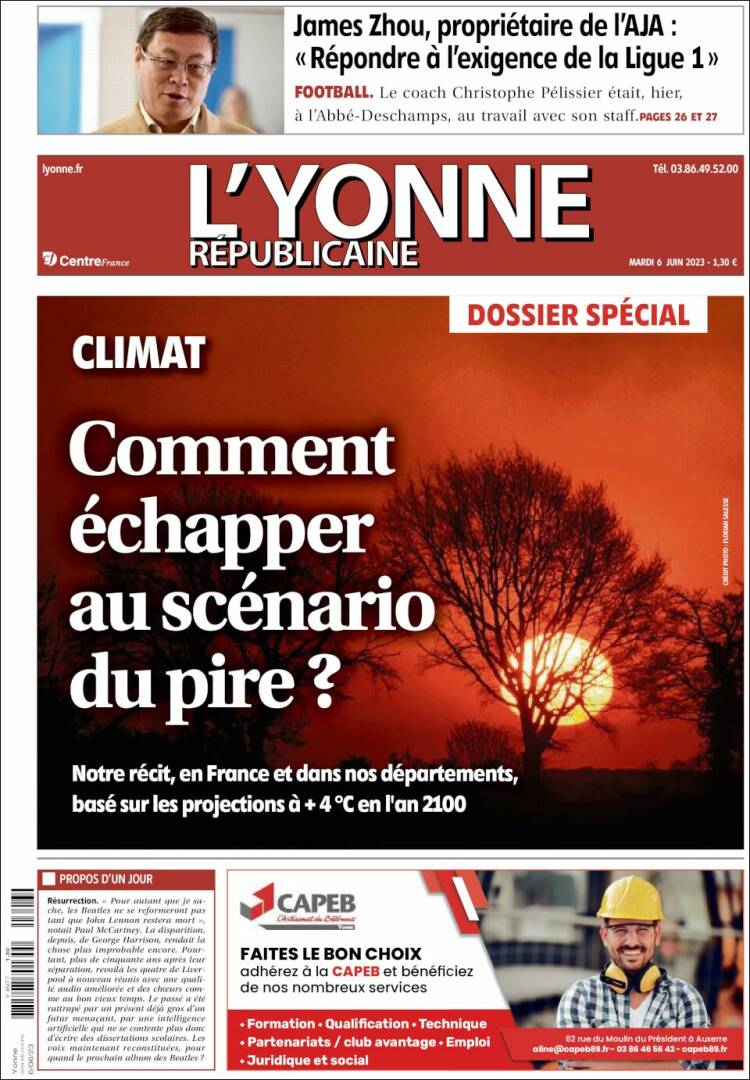 Portada de L'Yonne-Républicaine (France)