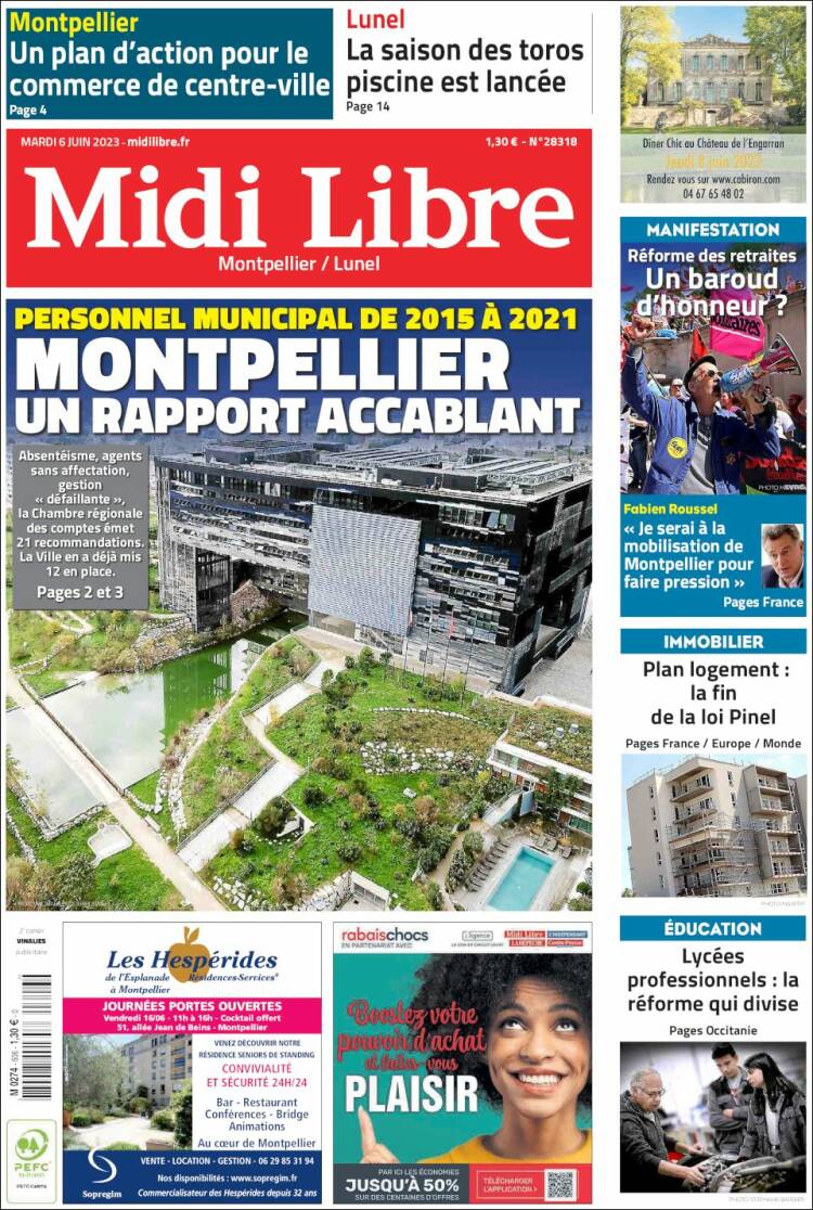 Portada de Midi Libre (France)