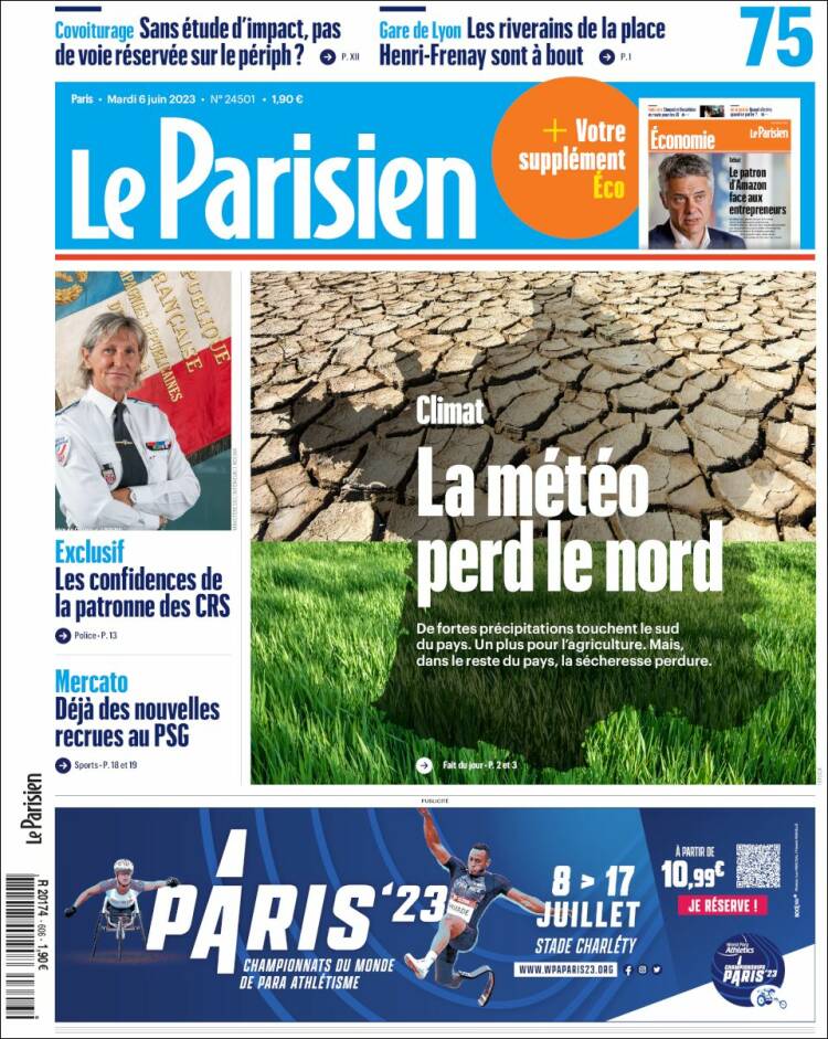 Portada de Le Parisien (France)