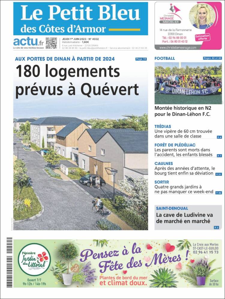 Portada de Le Petit Bleu (France)