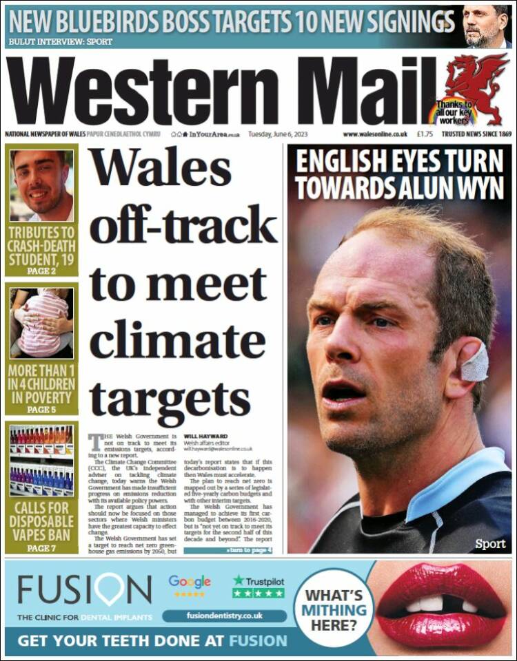 Portada de Western Mail (United Kingdom)