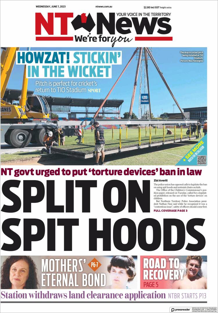 Portada de Northern Territory News (Australia)