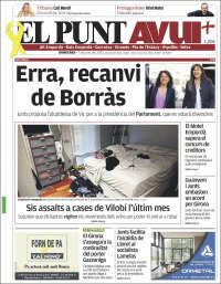 Portada de El Punt Avui - Girona (Spain)