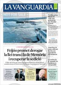 Portada de La Vanguardia (España)