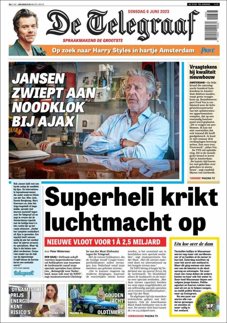 Portada de De Telegraaf (Netherlands)