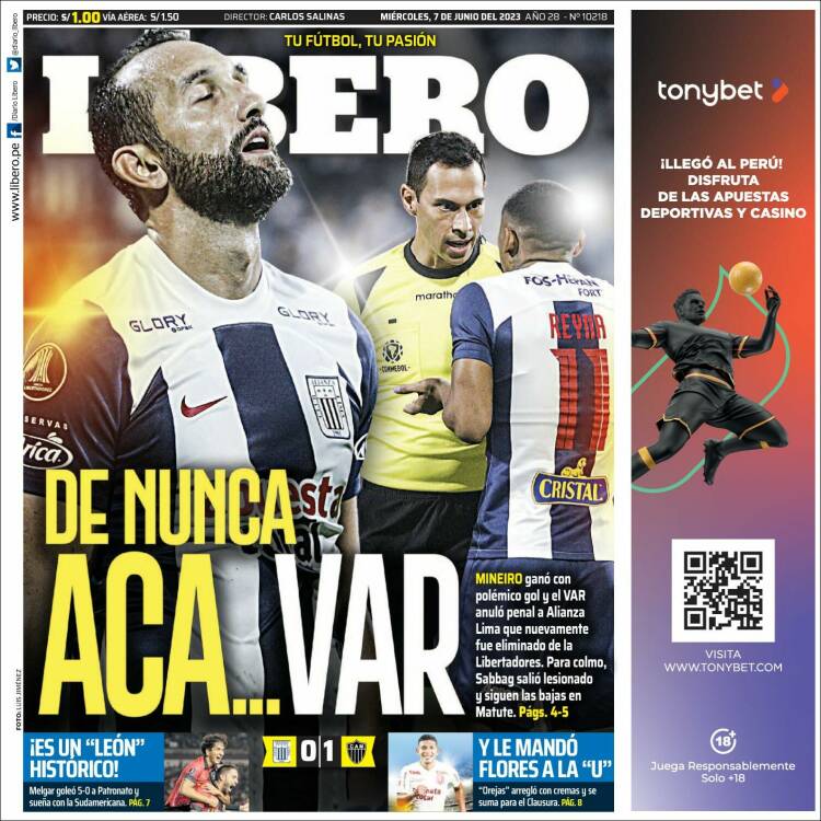 Portada de Líbero (Peru)