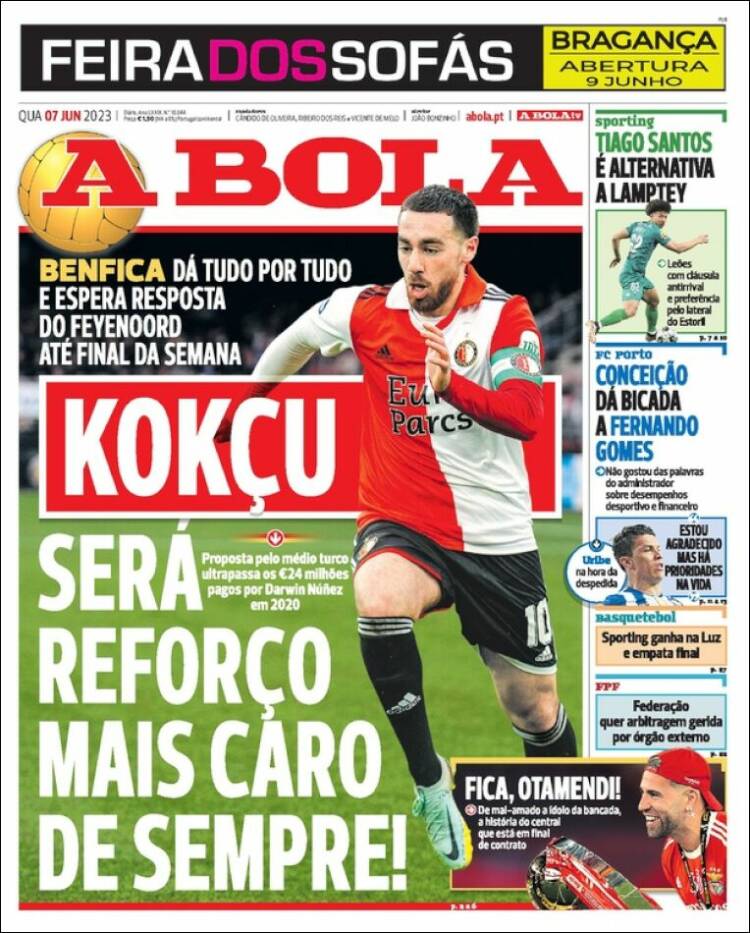 Portada de A Bola (Portugal)