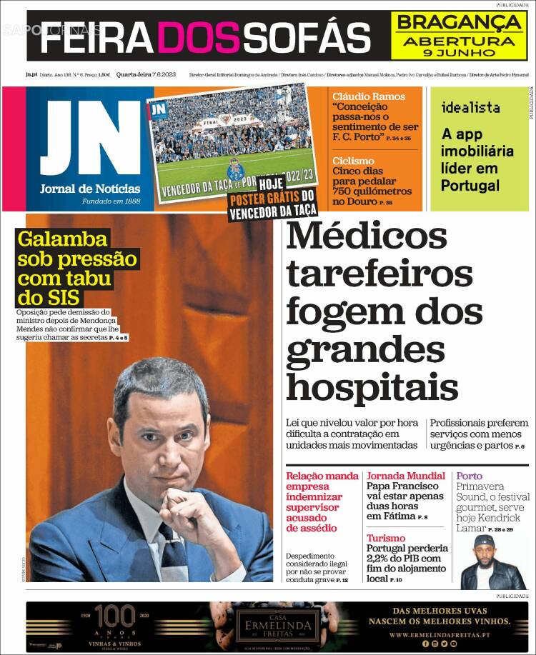 Portada de Jornal de Notícias (Portugal)