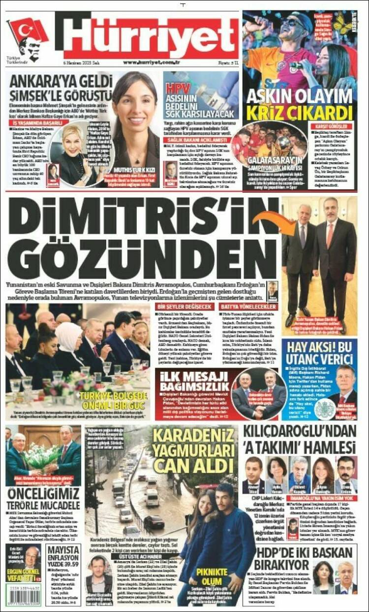 Portada de Hürriyet (Turkey)