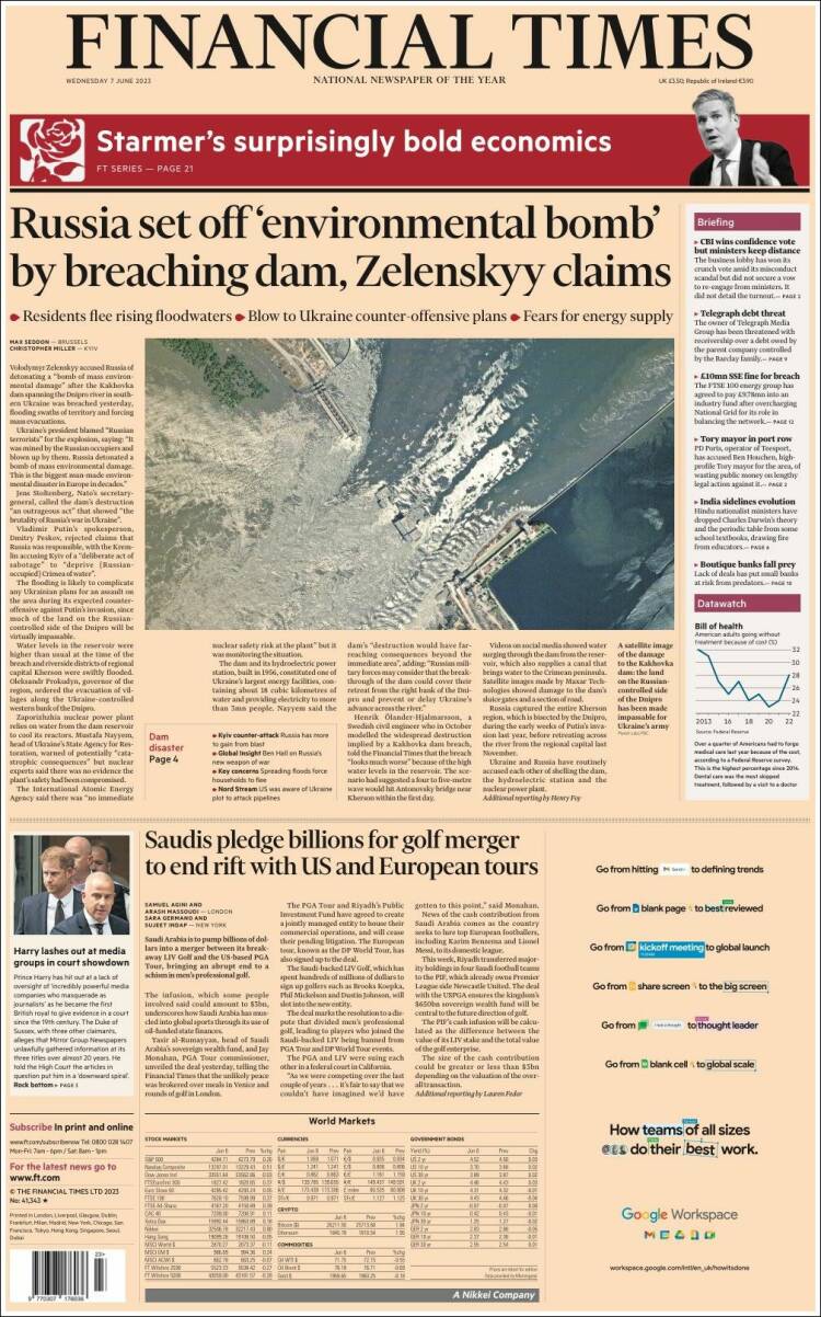 Portada de Financial Times (United Kingdom)