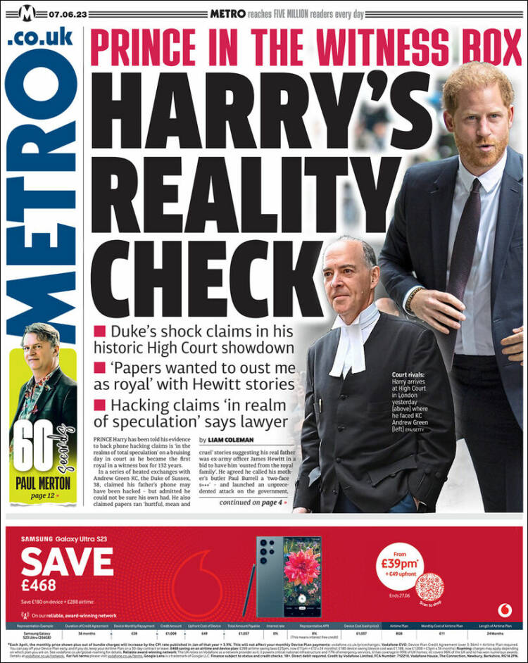 Portada de Metro (United Kingdom)