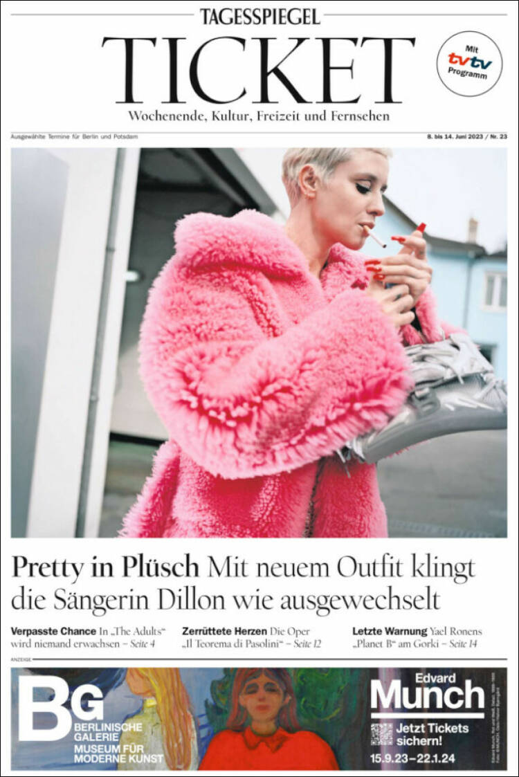Portada de Der Tagesspiegel (Alemania)