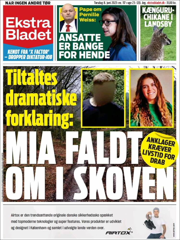 Portada de Ekstra Bladet (Dinamarca)