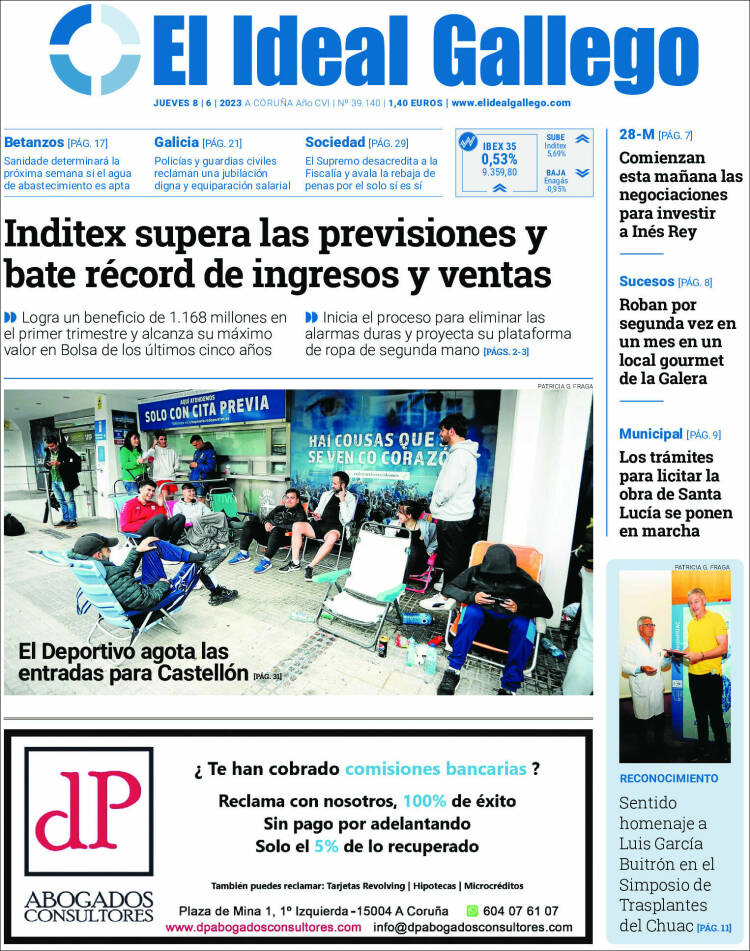 Portada de El Ideal Gallego (España)