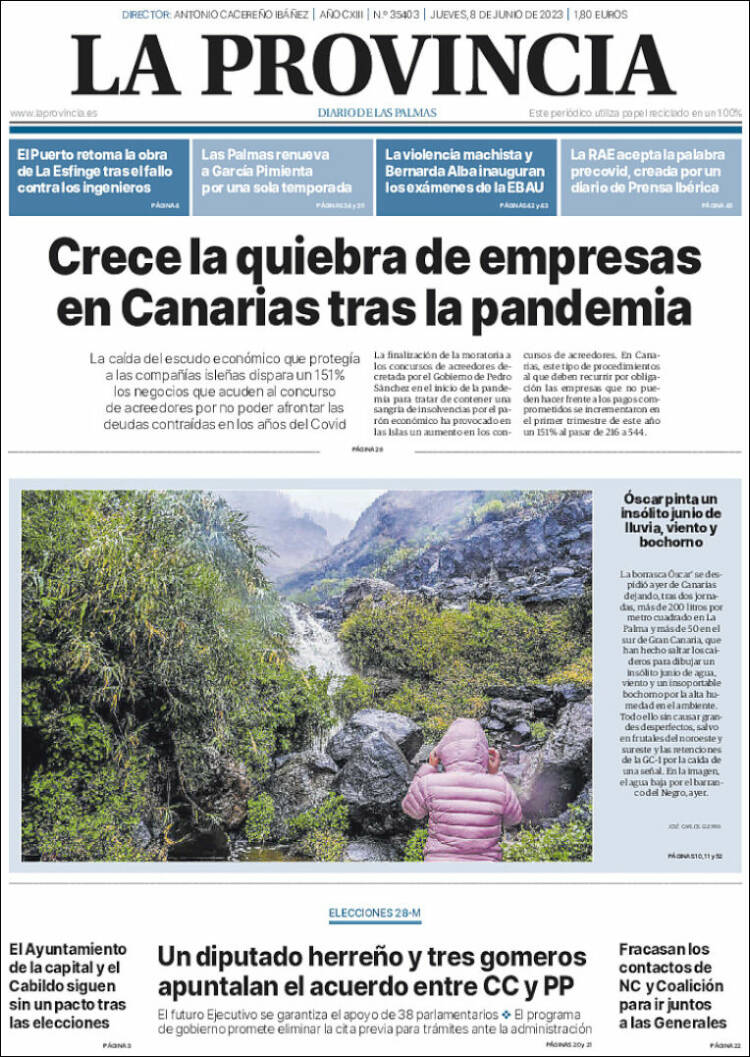 Portada de La Provincia (España)