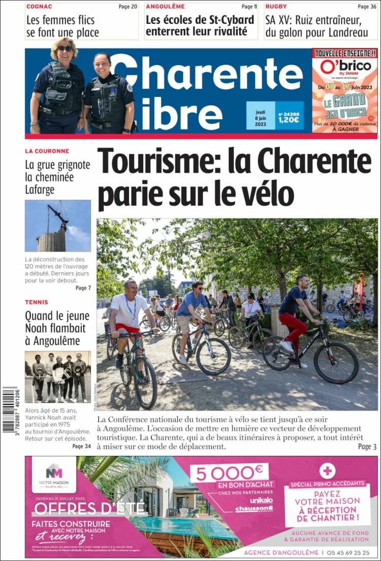 Portada de Charente Libre (Francia)