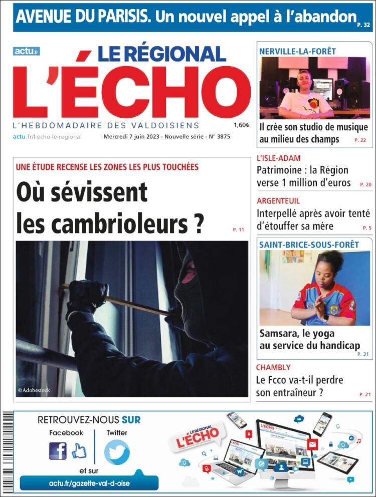 Portada de L'Echo de la Haute-Vienne (Francia)