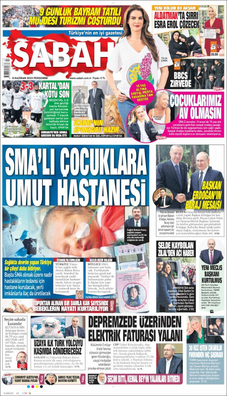 Portada de Sabah (Turqu&iacute;a)