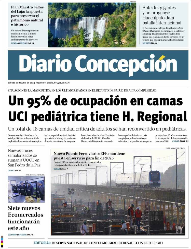 Portada de Diario de Concepción (Chile)