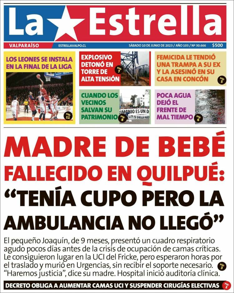 Portada de Estrella de Valparaiso (Chile)