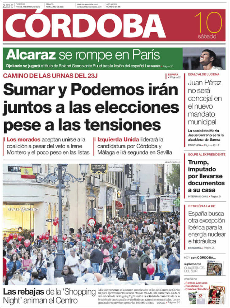 Portada de Diario de Córdoba (España)