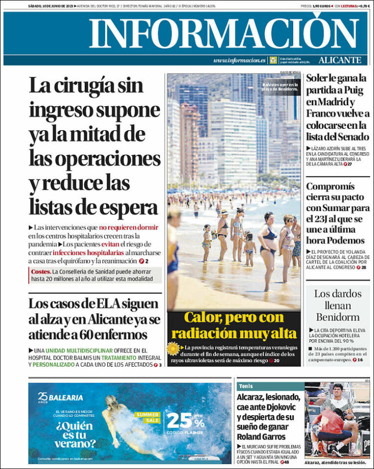 Portada de Diario Información (España)