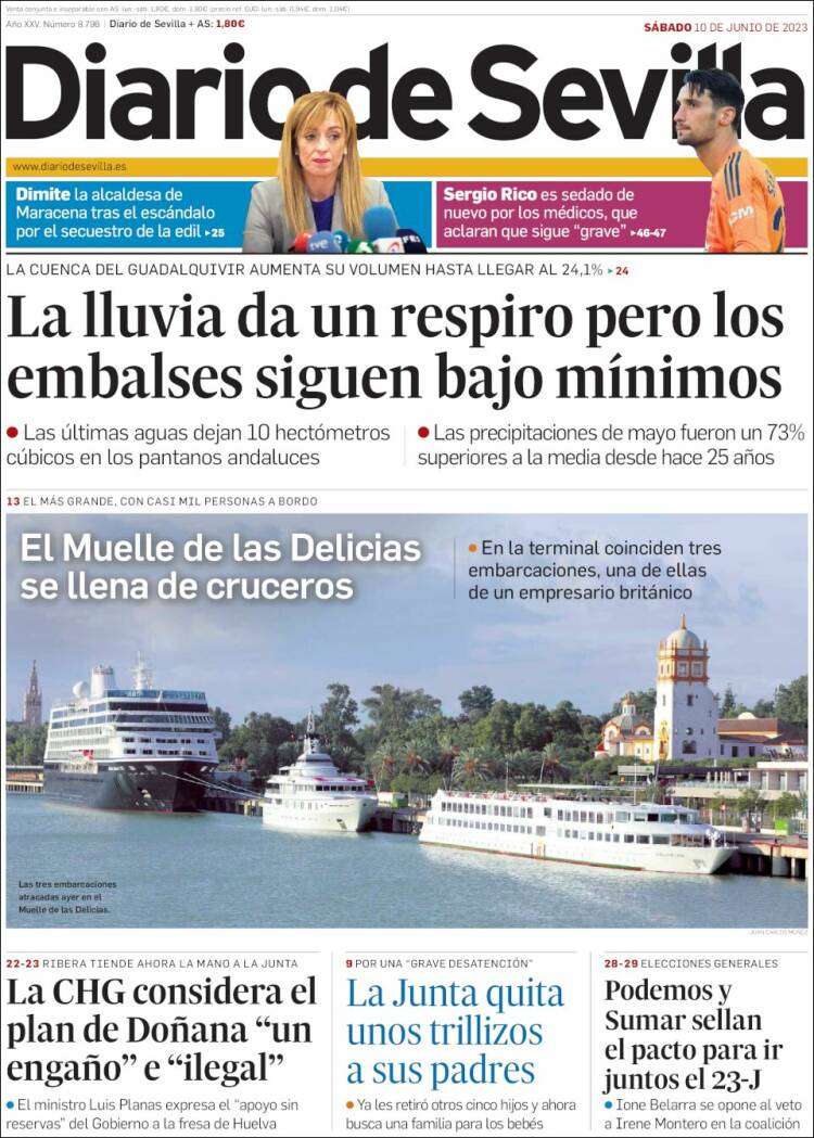 Portada de Diario de Sevilla (España)