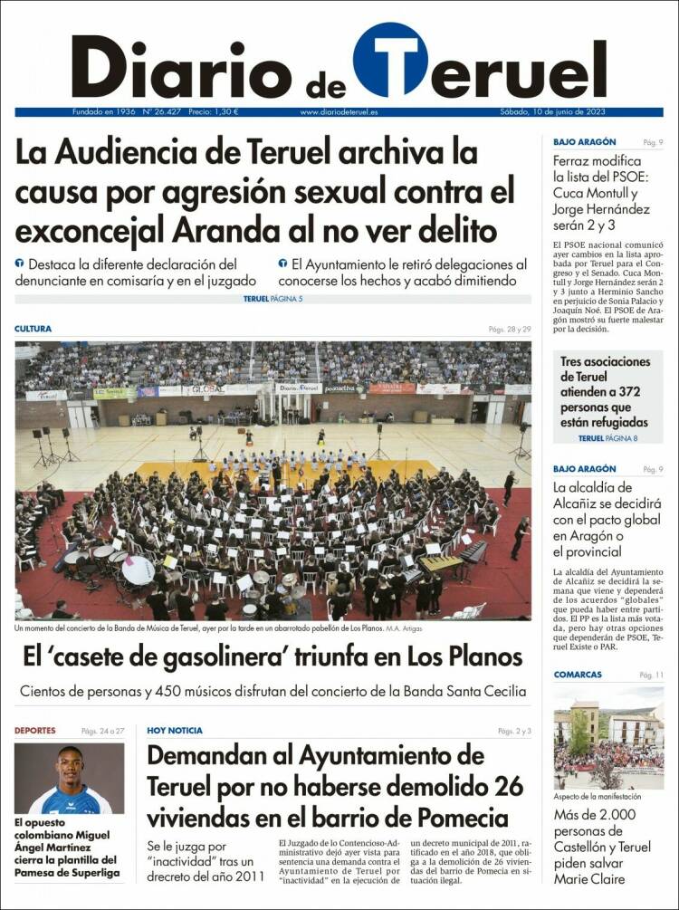 Portada de Diario de Teruel (España)