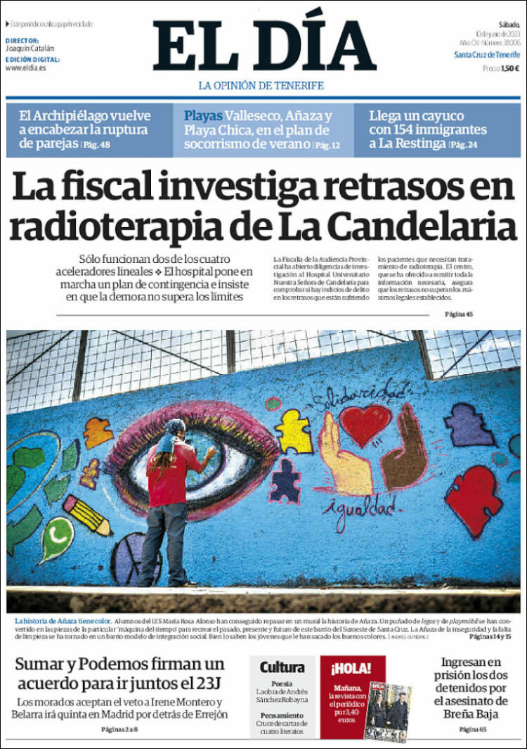 Portada de El Día (España)