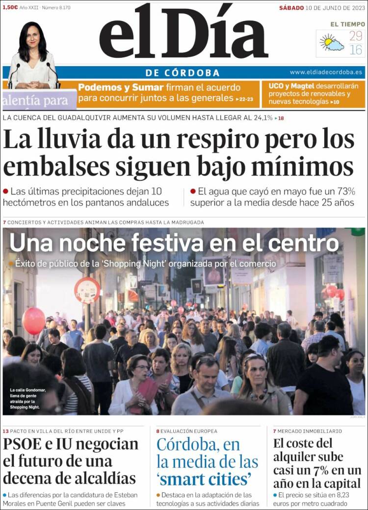 Portada de El Día de Córdoba (España)