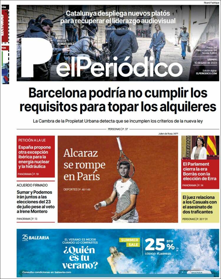 Portada de El Periódico (España)