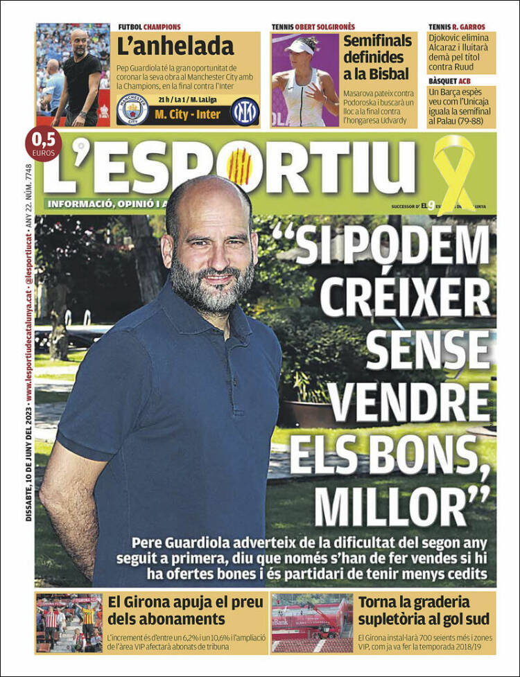 Portada de L'Esportiu : Girona (España)