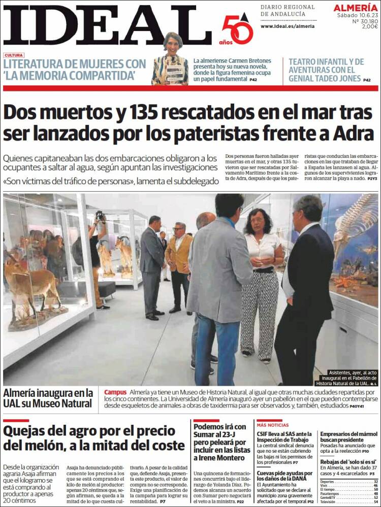 Portada de Ideal Almeria (España)