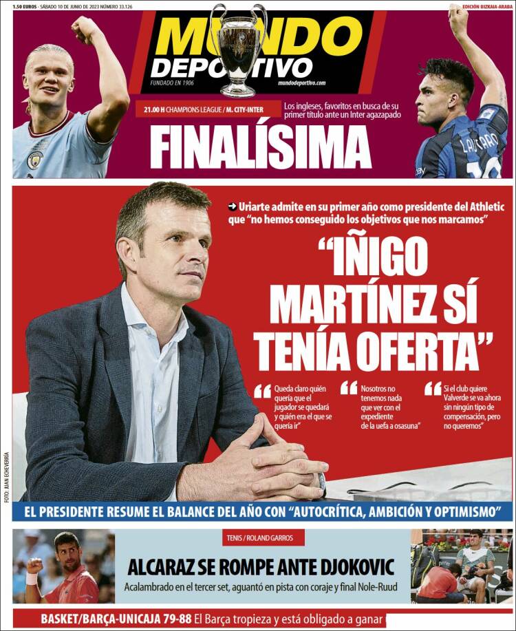 Portada de Mundo Deportivo Bizkaia (España)