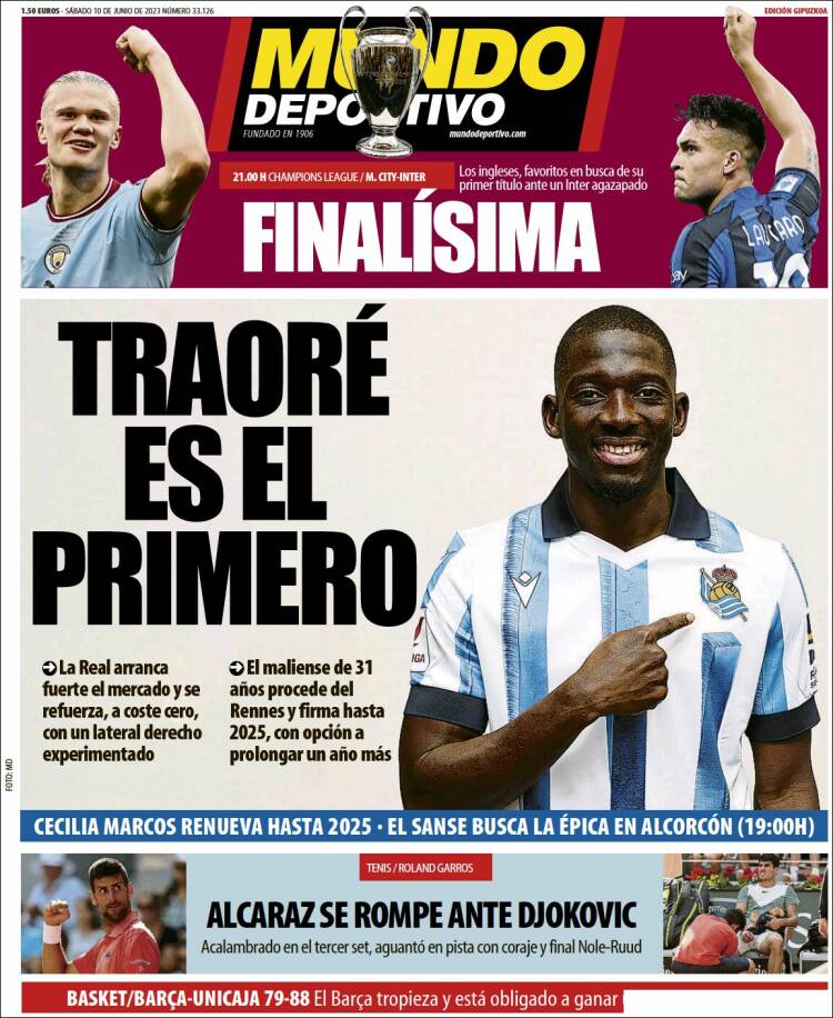 Portada de Mundo Deportivo Gipuzkoa (España)