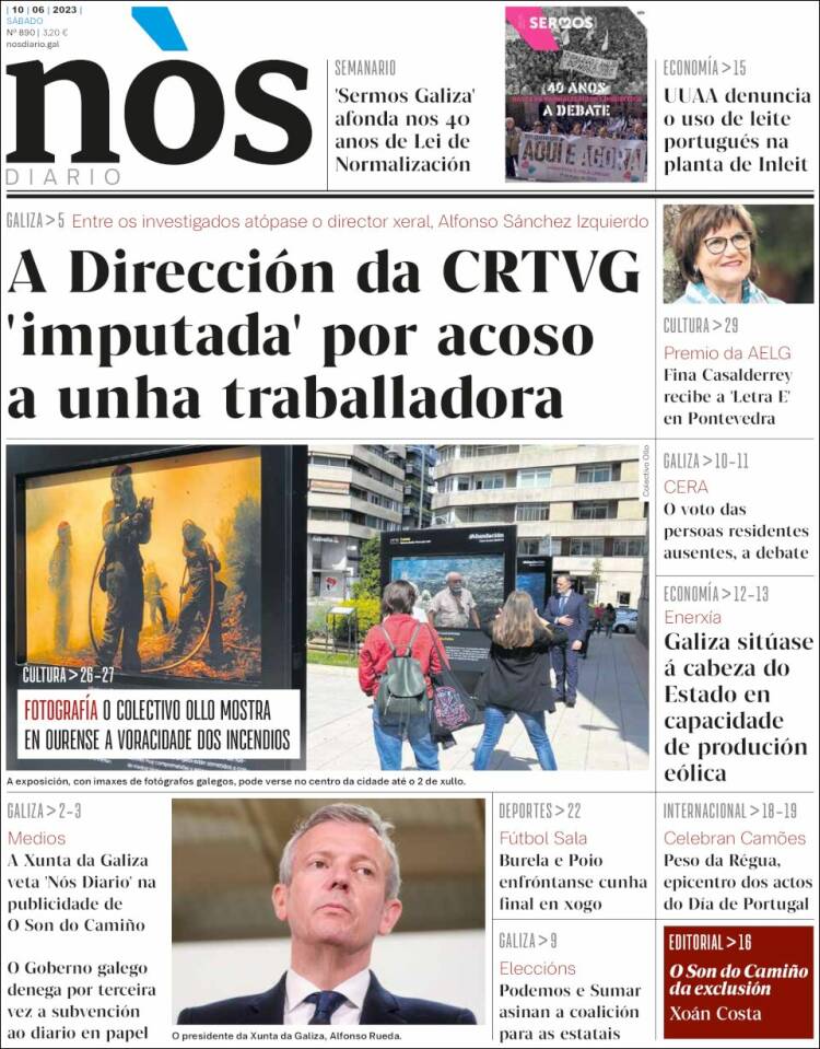 Portada de Nòs Diario (España)