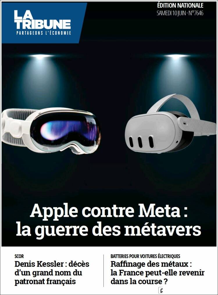 Portada de La Tribune (Francia)