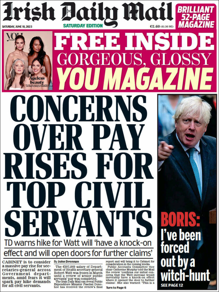 Portada de Irish Daily Mail (Irlanda)