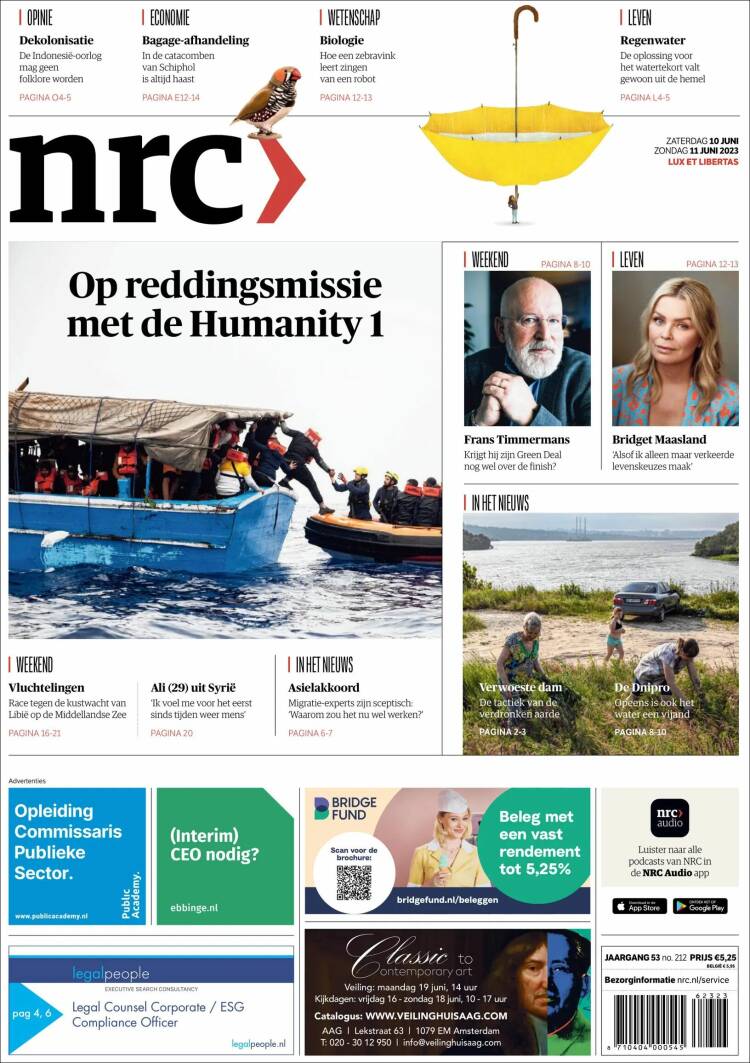 Portada de NRC Handelsblad (Netherlands)
